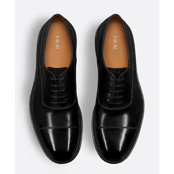 Dior Embassy Oxford Loafer Black Calfskin Leather Flat Lace Up Dress Shoes 45 12 - Picture 12 of 16